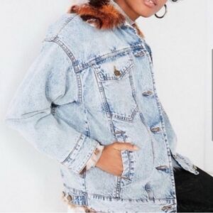 BDG by URBAN OUTFITTERS Winter Fur Lined Jean Jacket